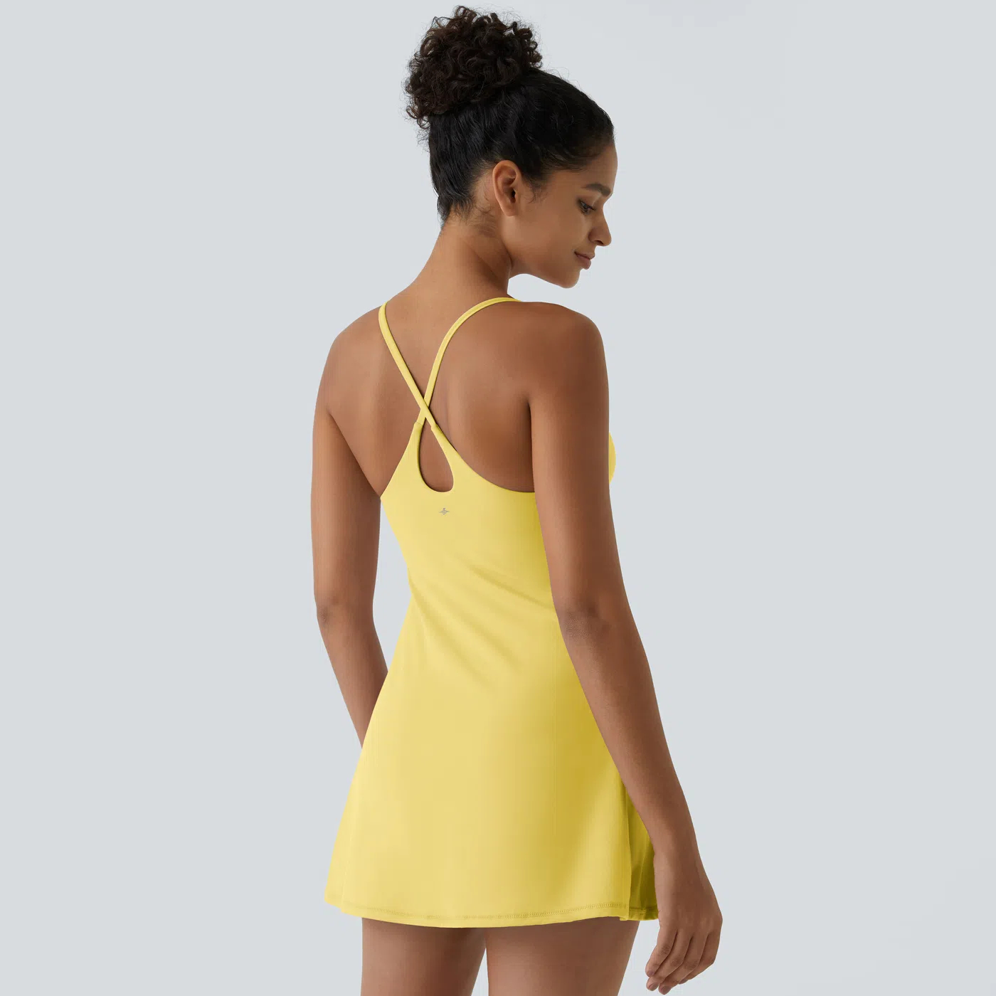Summer Specials - Backless 2-in-1 Flare Workout Dress With Built-in Bra & Built-in Shorts
