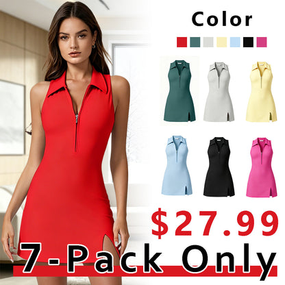 Summer Sale👗Women's Athletic Dress with Built-in Shorts and Pockets